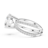 Gold Jewelry L36-25, Round center stone, White Gold, view 3