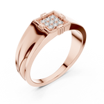 Gold Ring DR-6264, Rose Gold, view 2