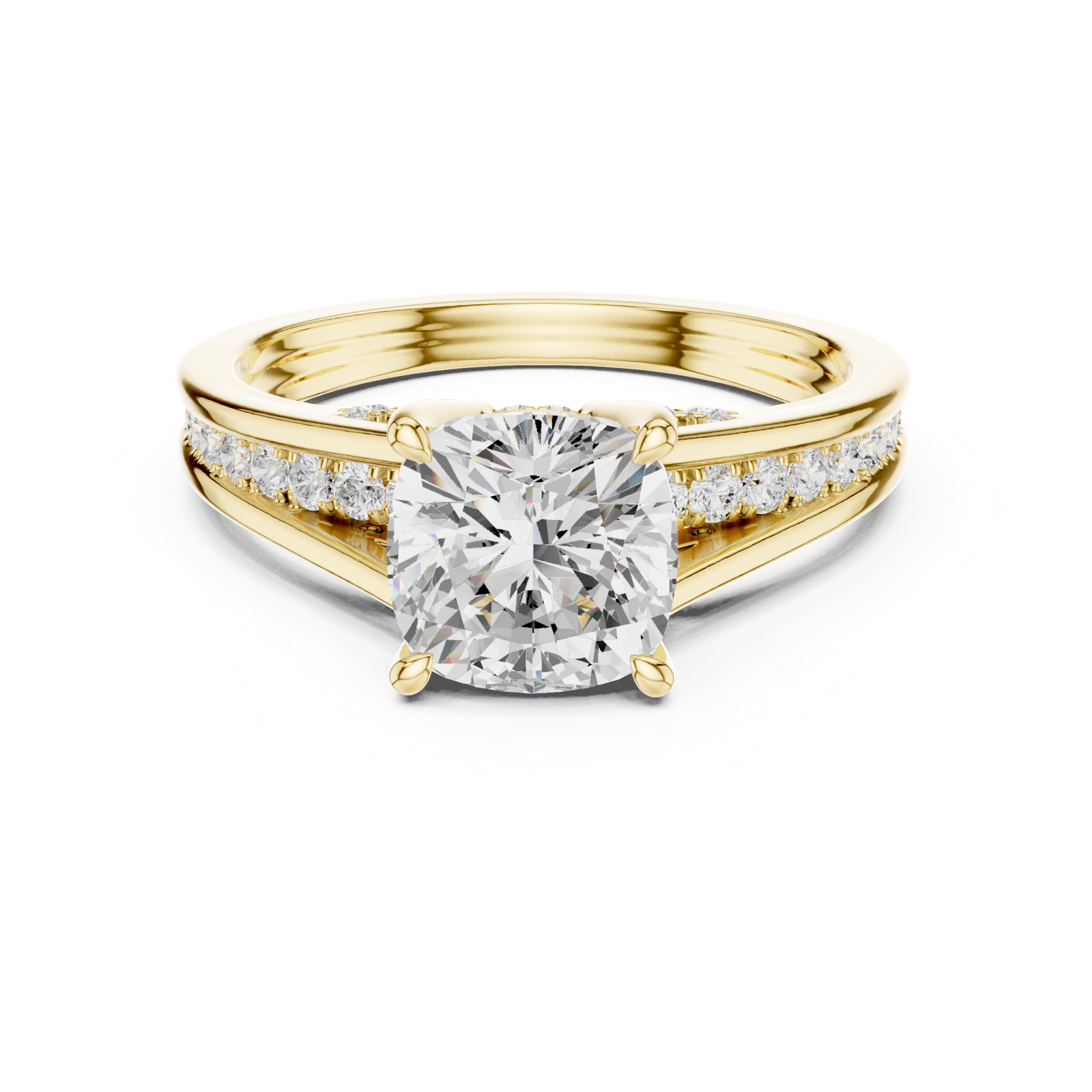 Gold Ring DDLR-993, Yellow Gold, view 4