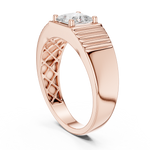 14K Solid Gold Lab Diamond Solitaire Ring, Rose Gold, view 1