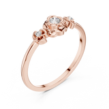 Gold Ring DR-6261, Rose Gold, view 2