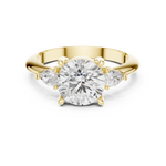 Gold Jewelry L35-66, Round center stone, Yellow Gold, view 4