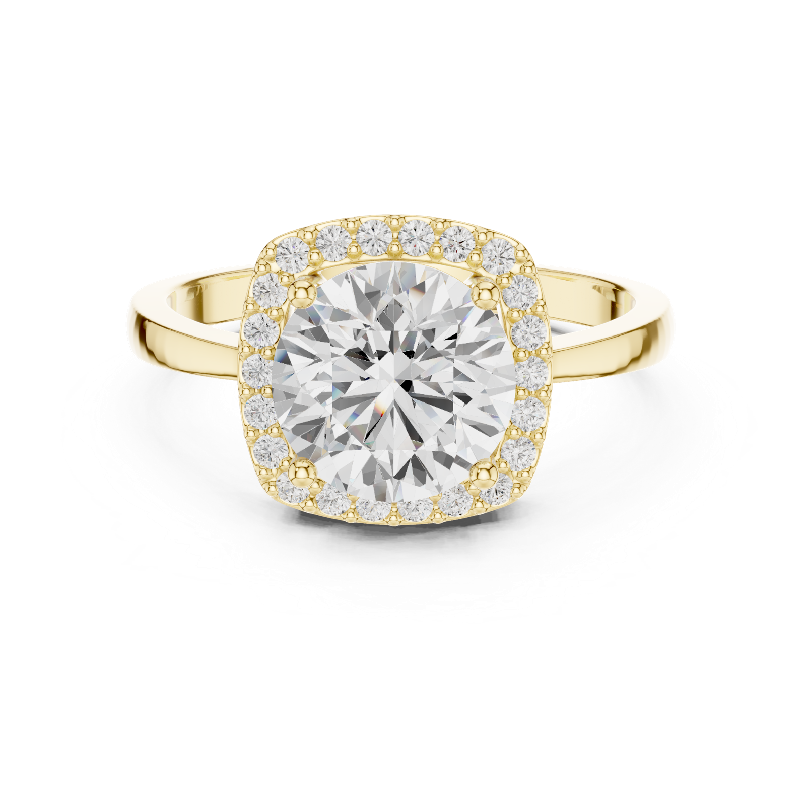 Gold Ring DDLR-809, Yellow Gold, view 4
