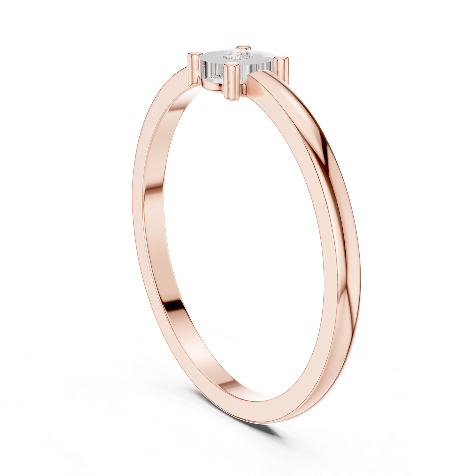 Gold Ring DDLR-413, Rose Gold