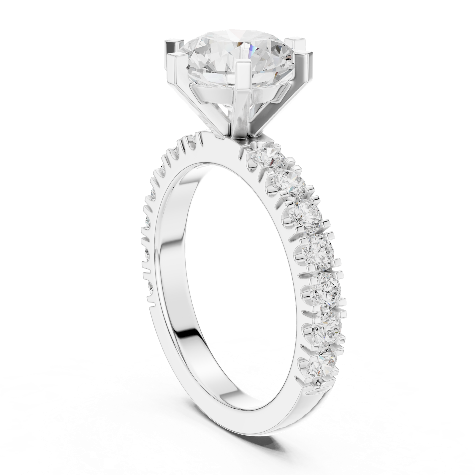 Gold Ring DDLR-722, White Gold, view 1