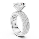 Gold Ring DDLR-261, White Gold, view 1