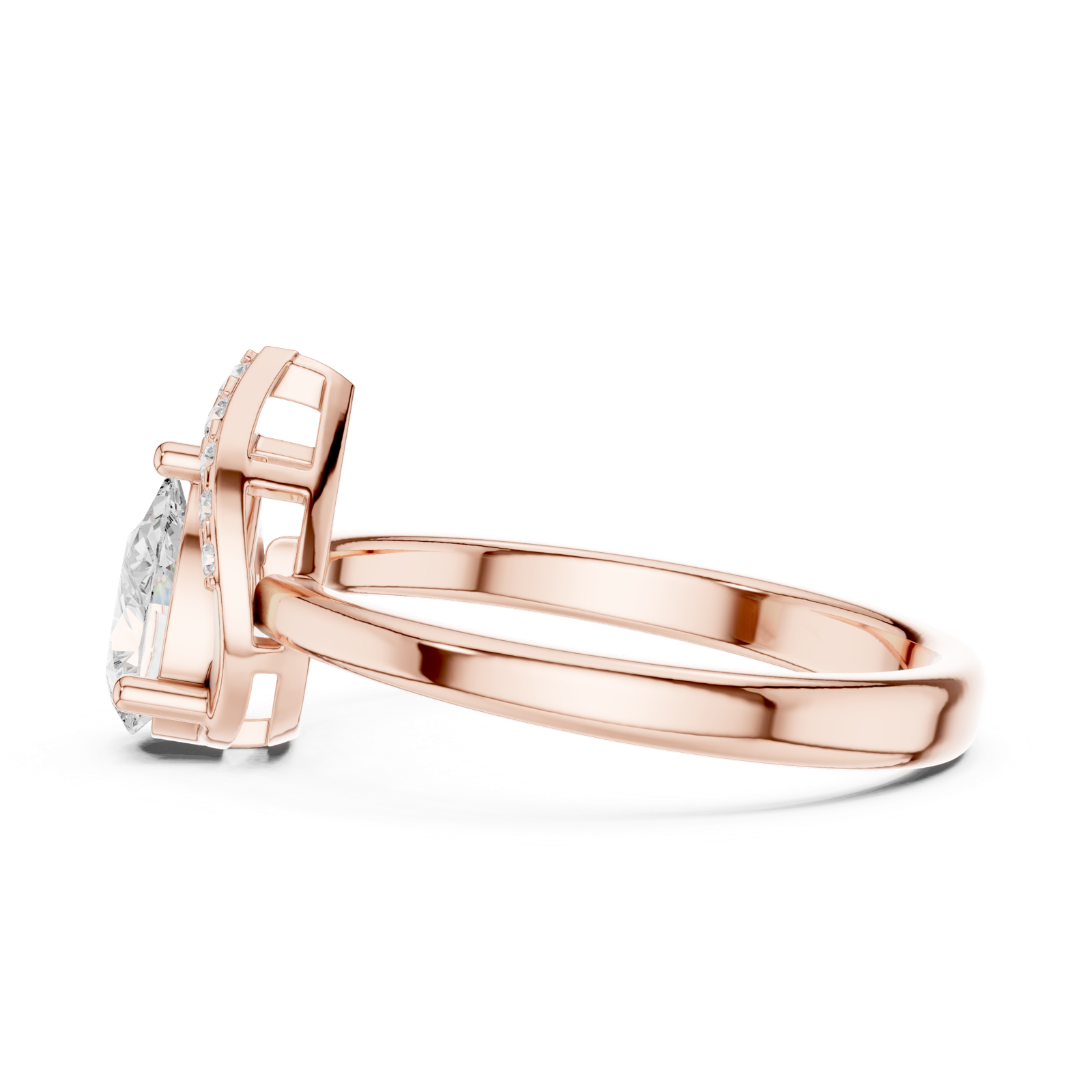 Gold Ring DDLR-511, Rose Gold, view 3
