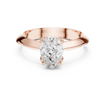 Gold Jewelry L36-8, Pear center stone, Rose Gold, view 4