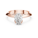 Gold Jewelry L36-8, Pear center stone, Rose Gold, view 4