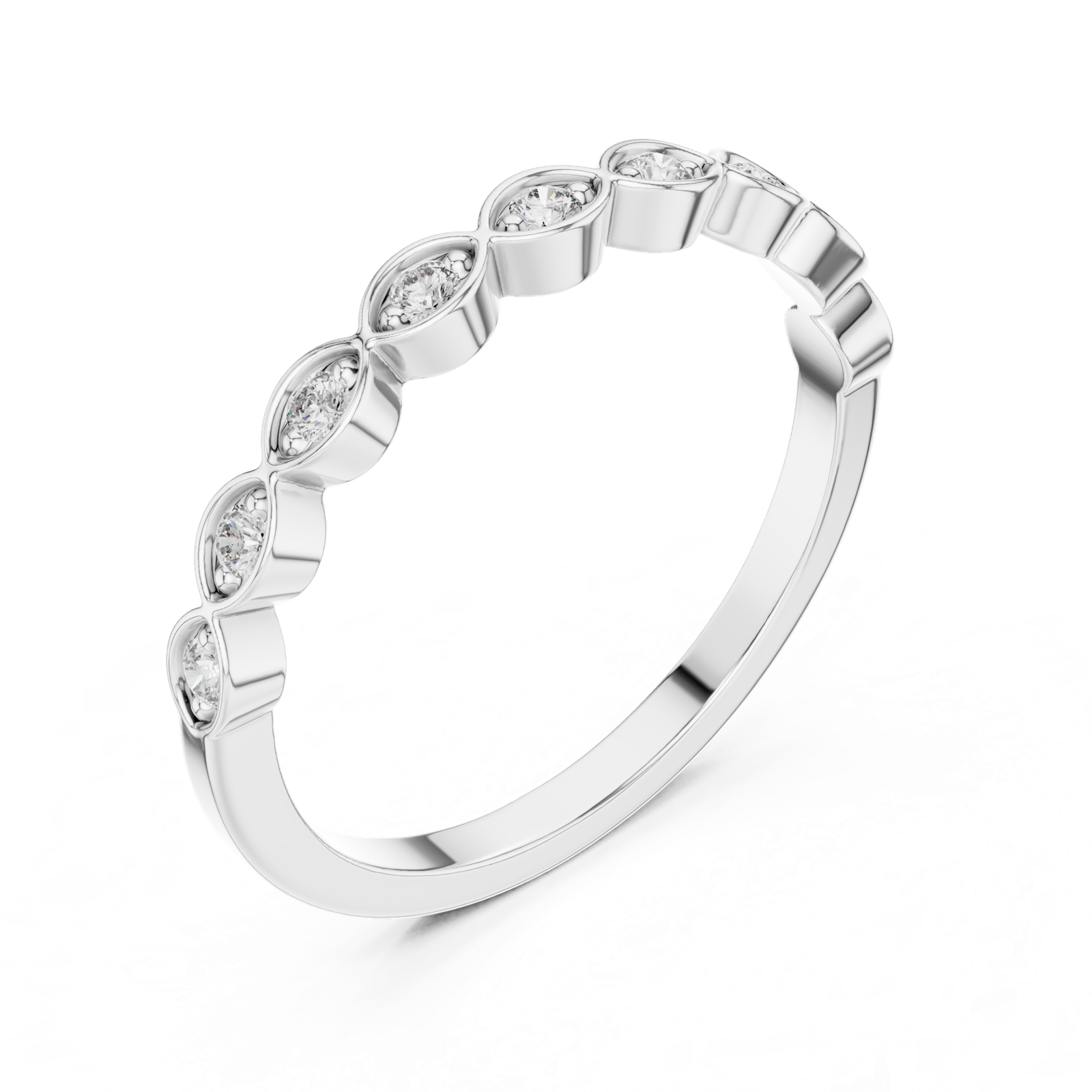 Gold Ring L28-24, White Gold, view 2