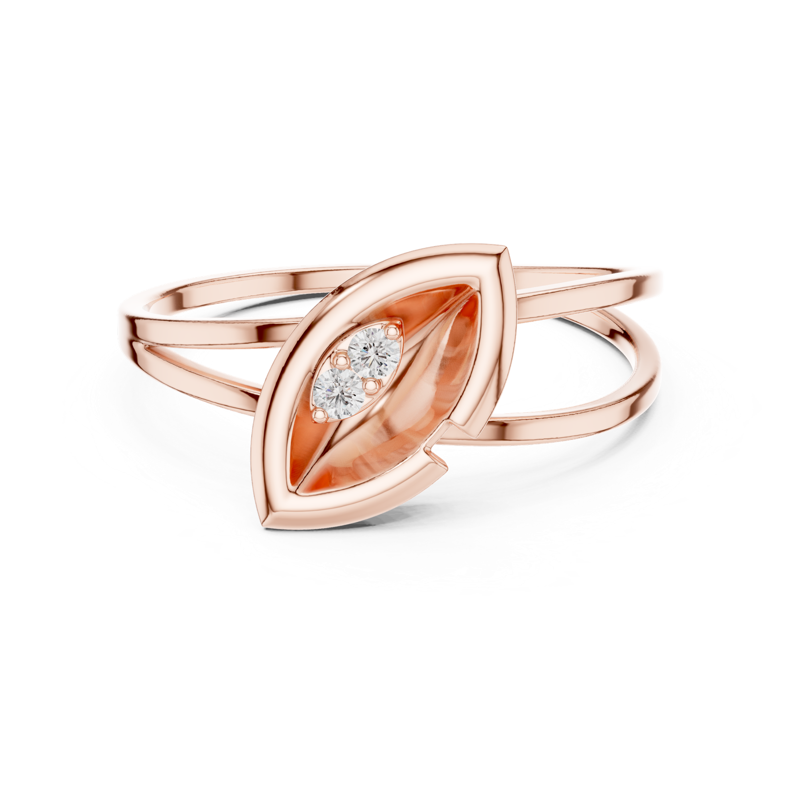 Gold Ring 1 (216), Rose Gold, view 4