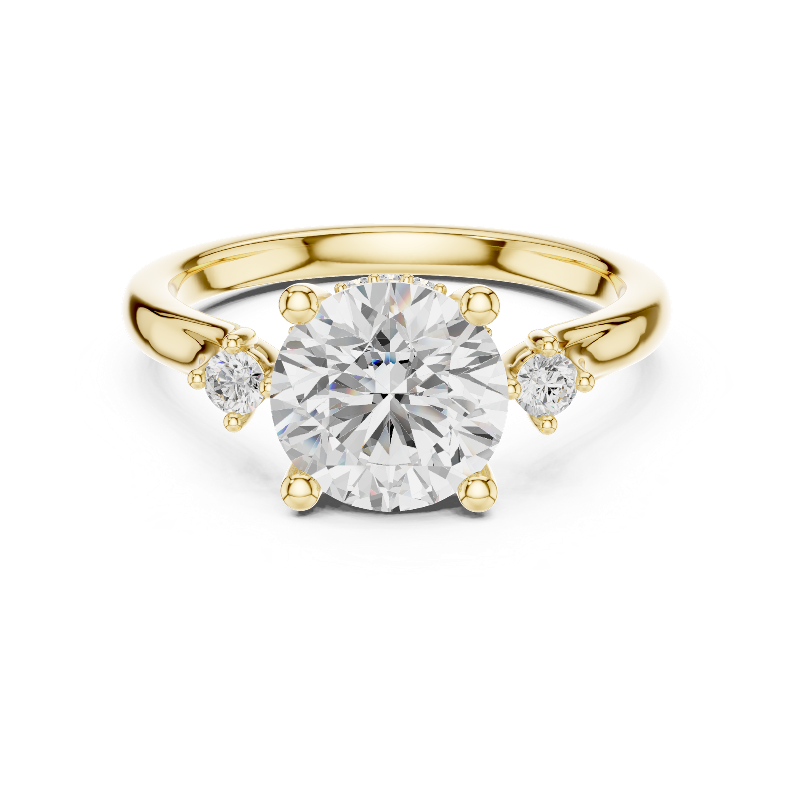 Gold Ring DDLR-975, Yellow Gold, view 4
