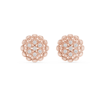 Gold Earrings 12-10004@E, Rose Gold