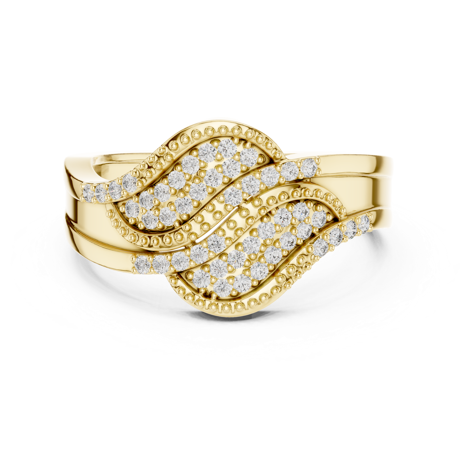 Gold Ring DR-6287, Yellow Gold, view 4