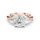 Gold Jewelry L35-67, Round center stone, Rose Gold