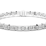 14K Solid Gold Lab Diamond Bracelet, White Gold, view 4