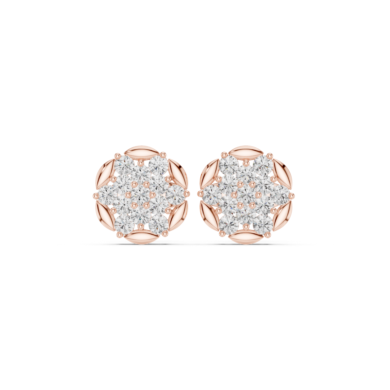 Gold Earrings AGDER-353, Rose Gold