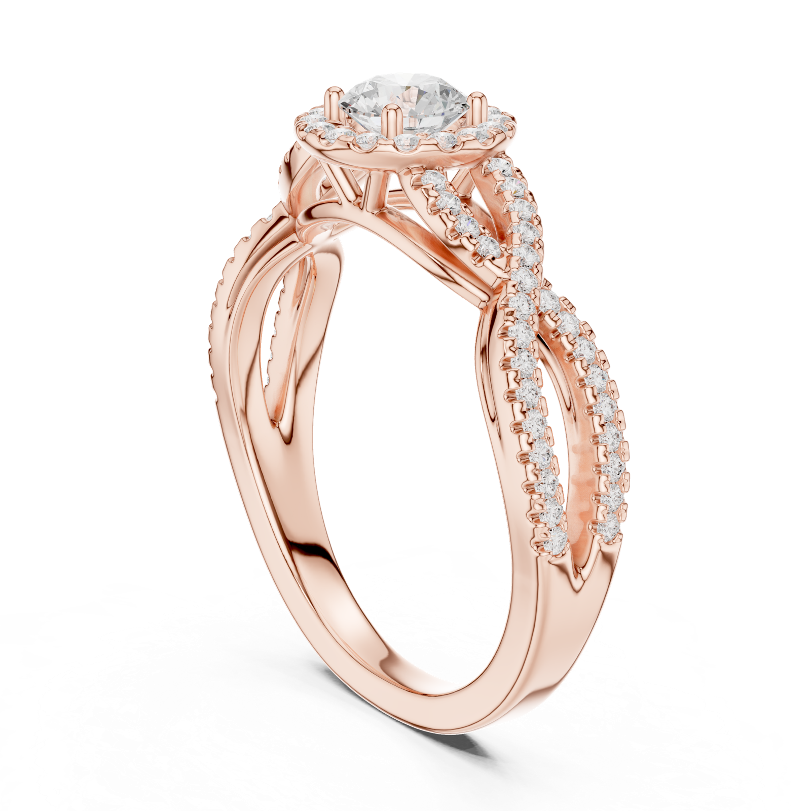 Gold Ring LR-0222, Rose Gold, view 1