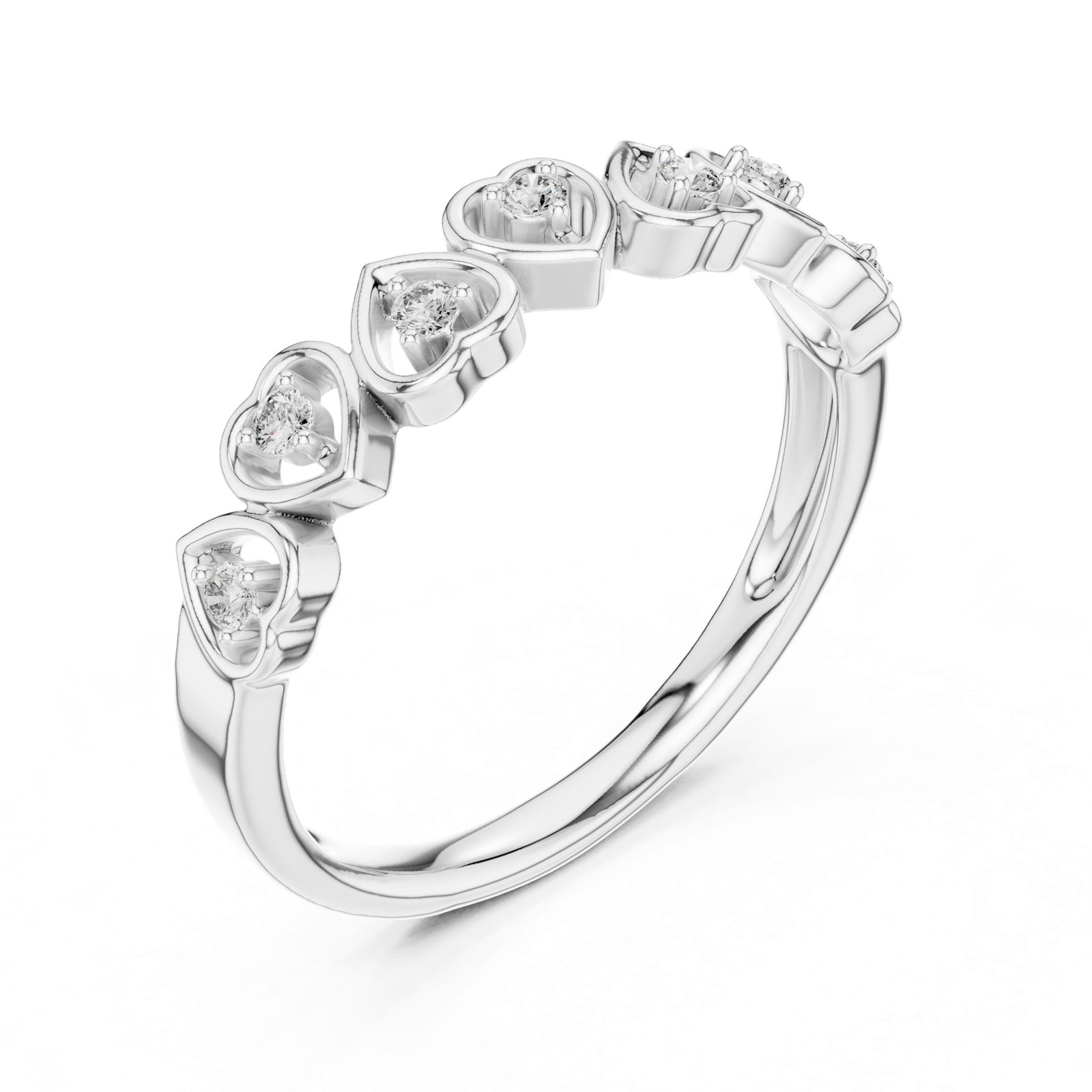 Gold Ring 12-10058@L, White Gold, view 2