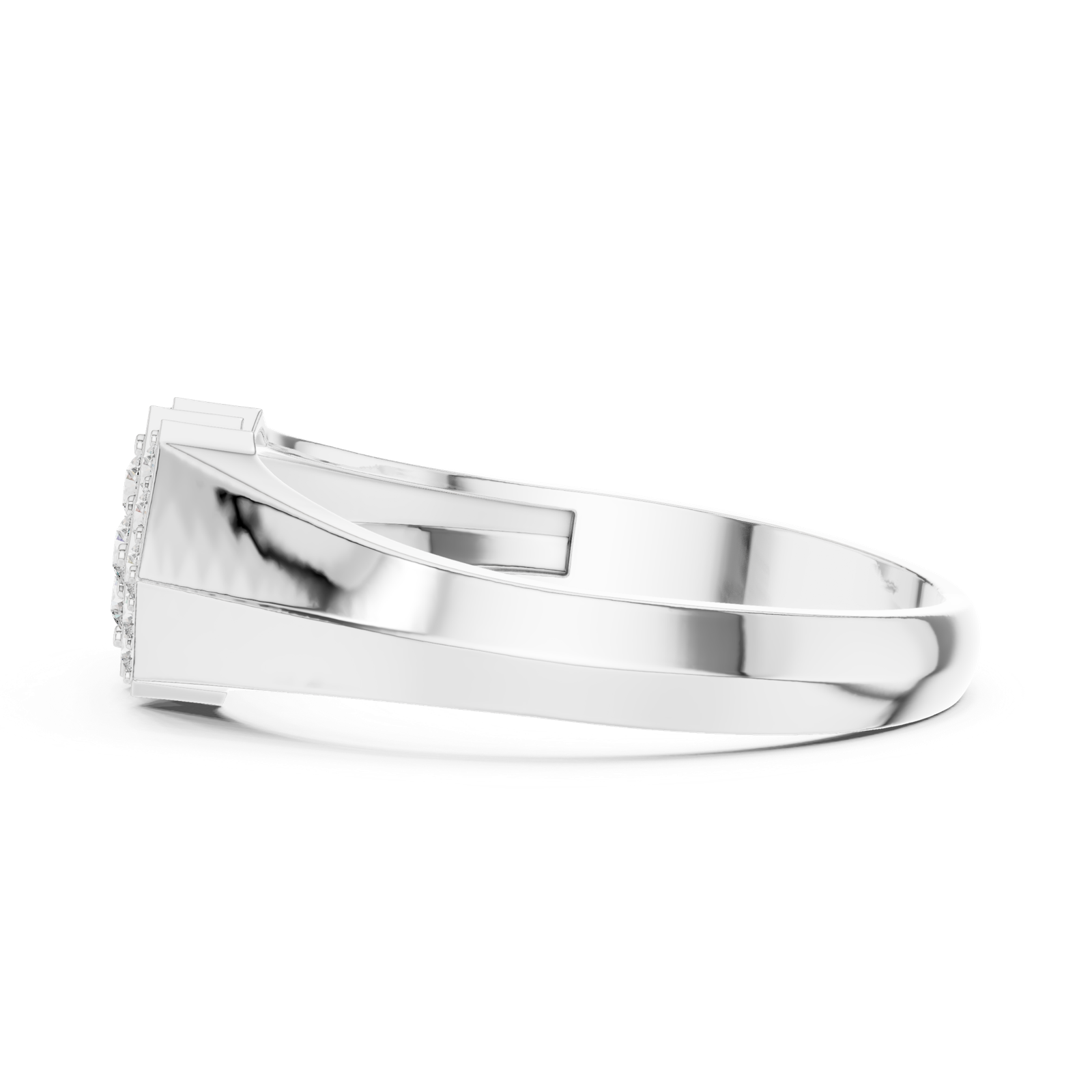 Gold Ring DR-6291, White Gold, view 3