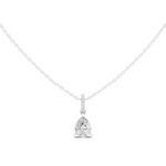 Gold Jewelry DDPO-009, Pear center stone, White Gold, view 4