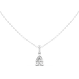 Gold Jewelry DDPO-009, Pear center stone, White Gold, view 4