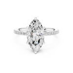 Gold Jewelry L36-16, Marquise center stone, White Gold, view 4