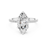 Gold Jewelry L36-16, Marquise center stone, White Gold, view 4