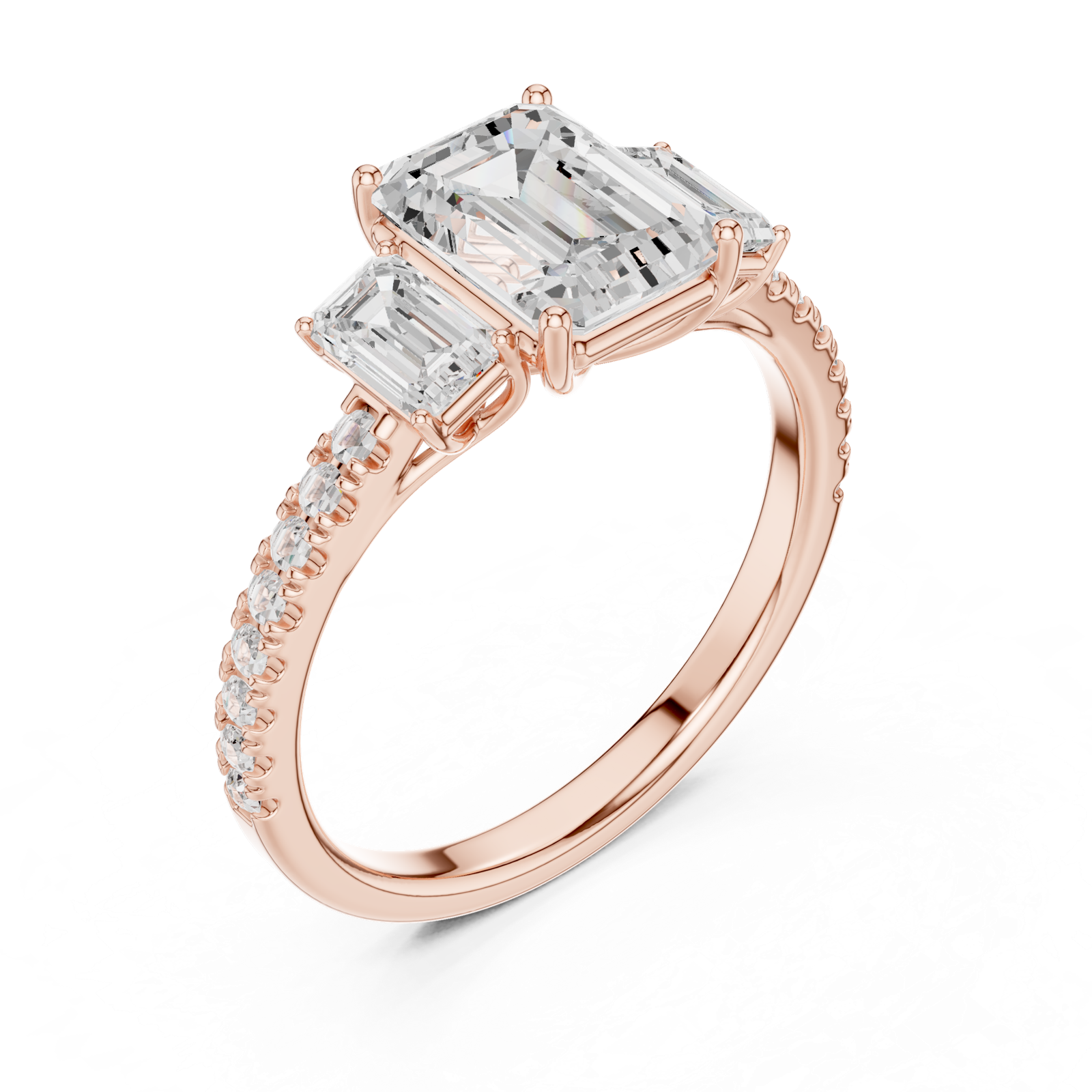 Gold Ring DDLR-790, Rose Gold, view 2