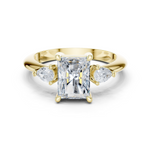 Gold Jewelry L35-66, Radiant center stone, Yellow Gold