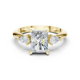 Gold Jewelry L35-66, Radiant center stone, Yellow Gold