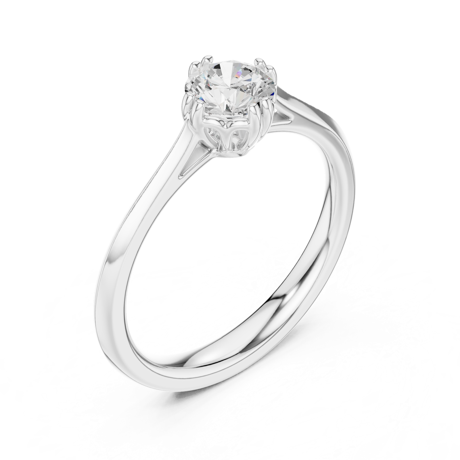 Gold Ring DDLR-554, White Gold, view 2