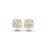 Gold Jewelry DDER-001, Round center stone, Yellow Gold