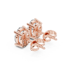 Gold Earrings SBER(5), Rose Gold, view 2