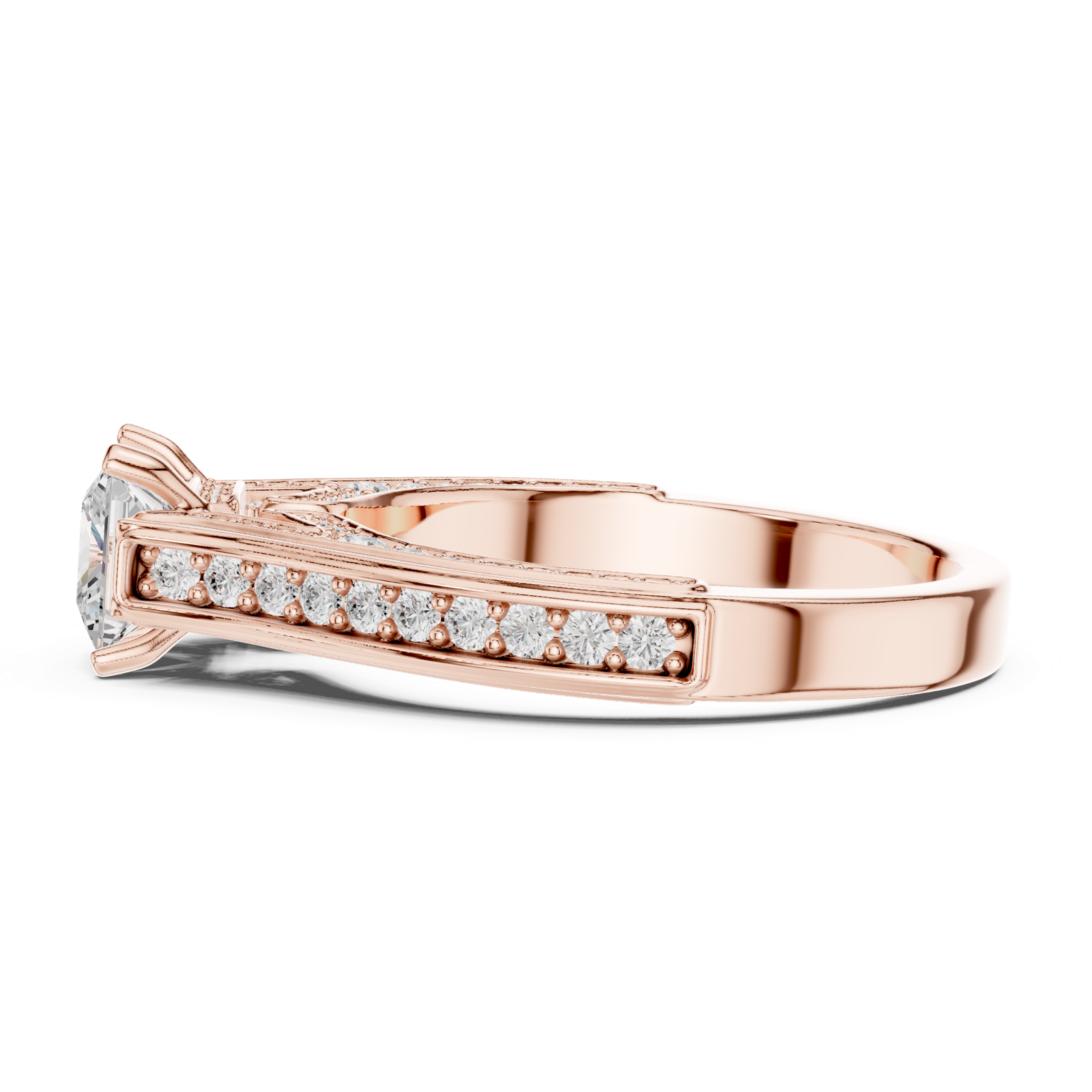 Gold Ring LR-0281, Rose Gold, view 3
