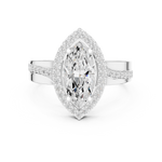 Gold Ring DDLR-355, White Gold, view 4