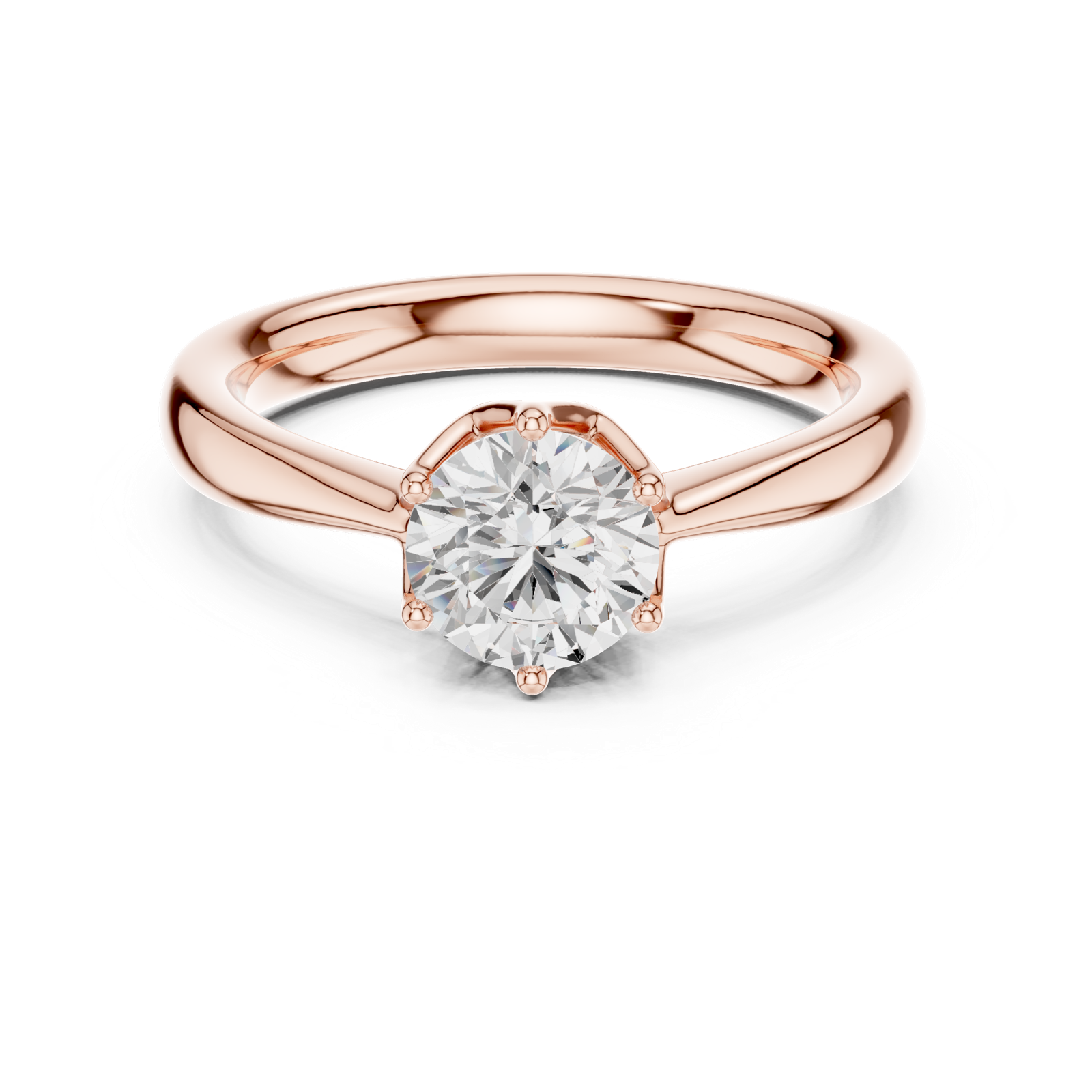 Gold Ring DDLR-562, Rose Gold, view 4