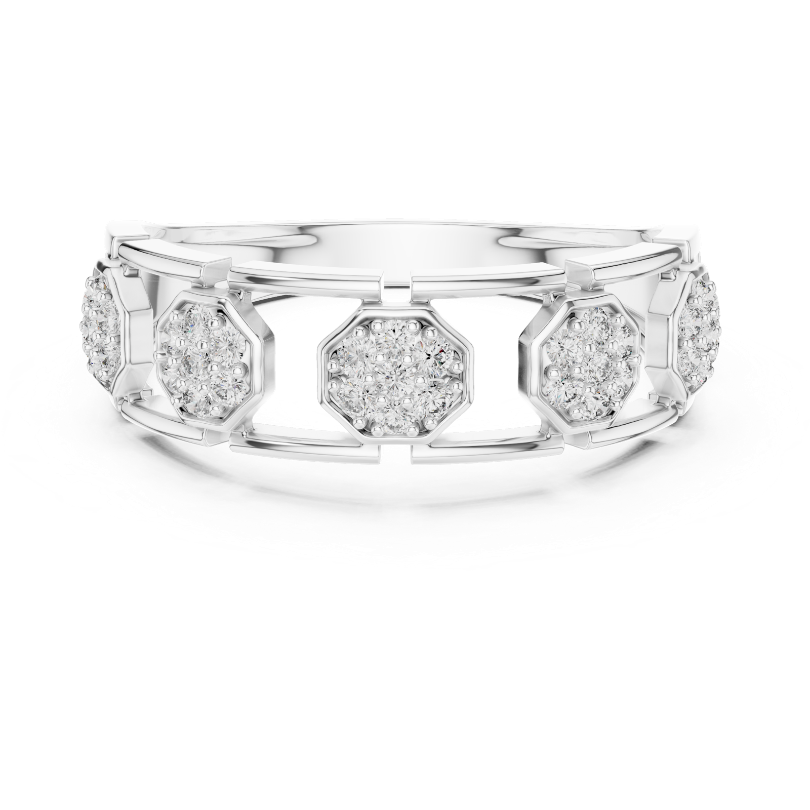Gold Ring LR-01 (15), White Gold, view 4