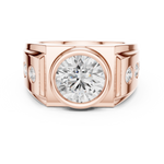 Gold Men's Ring GGR-0003, Rose Gold, view 4