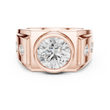 Gold Men's Ring GGR-0003, Rose Gold, view 4