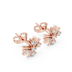 Gold Earrings 9-10002E, Rose Gold, view 2