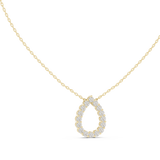 14K Solid Gold Lab Diamond Pendant Necklace, Yellow Gold, view 1