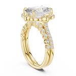 Gold Ring DDLR-442, Radiant center stone, Yellow Gold, view 1