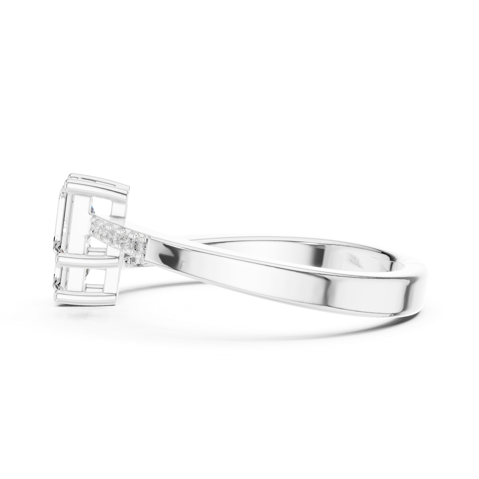 Gold Ring DDLR-481, White Gold, view 3