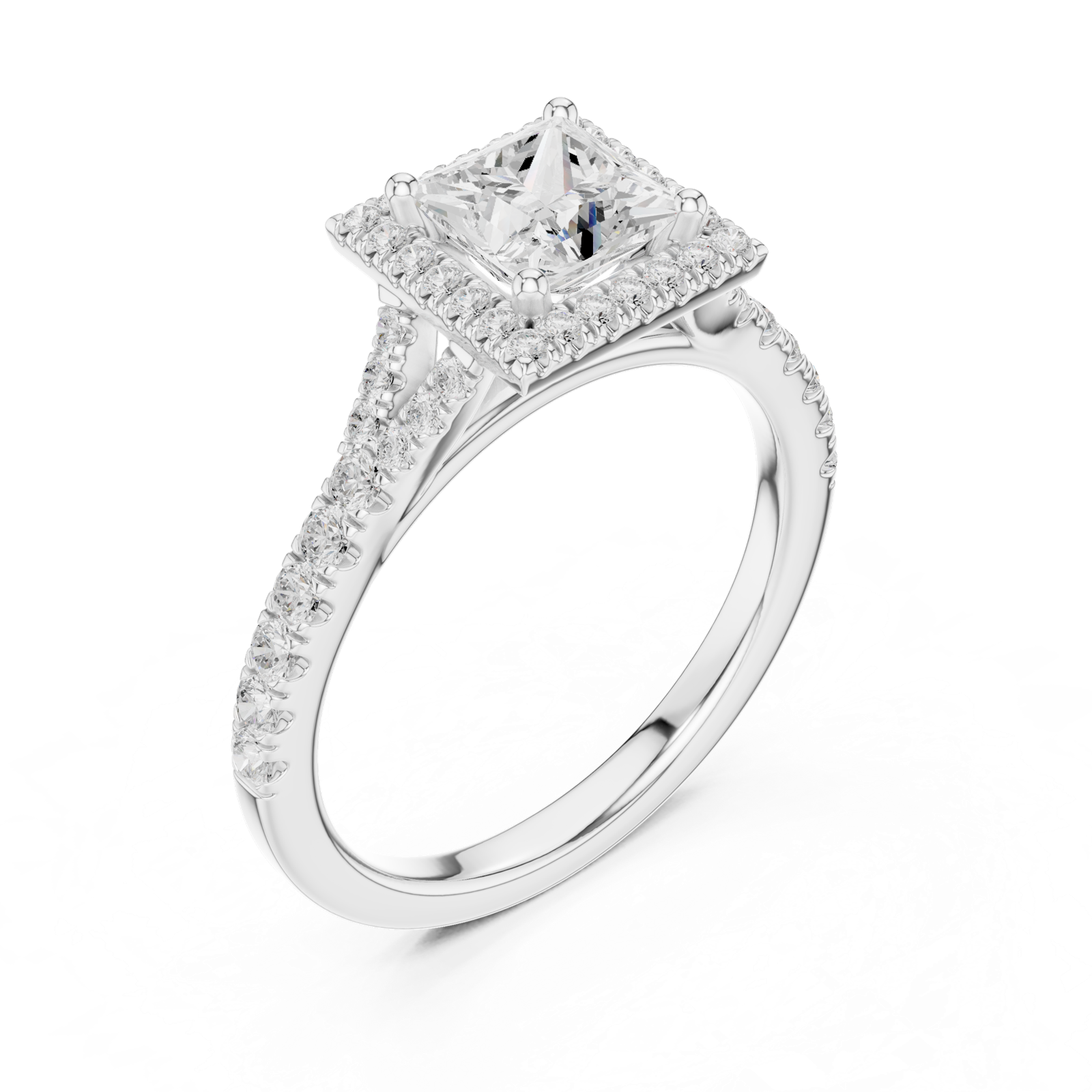 Gold Ring DDLR-912, White Gold, view 2