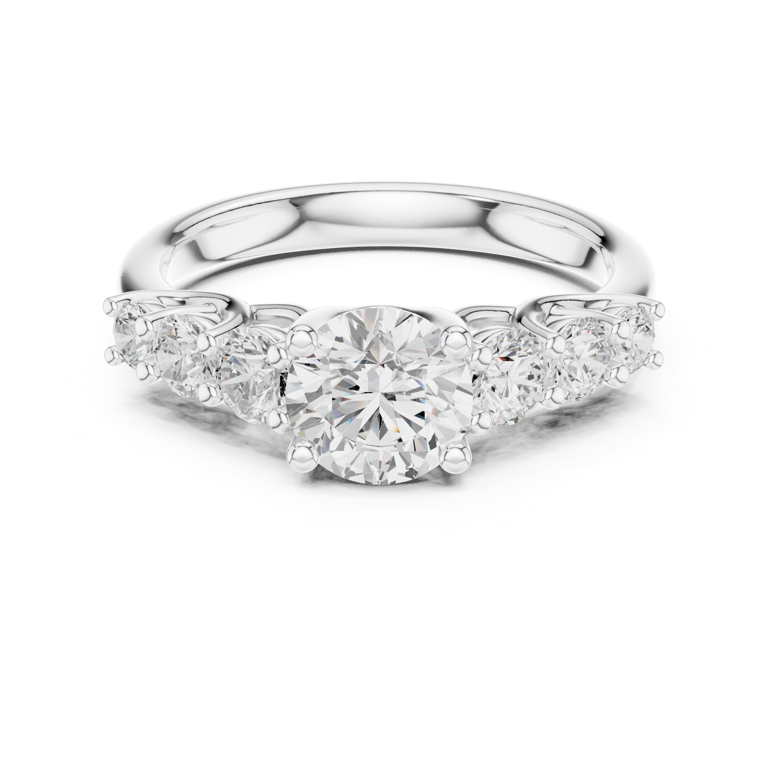 Gold Ring DDLR-681, White Gold, view 4