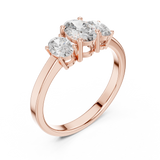 Gold Ring ALR-29, Rose Gold, view 2