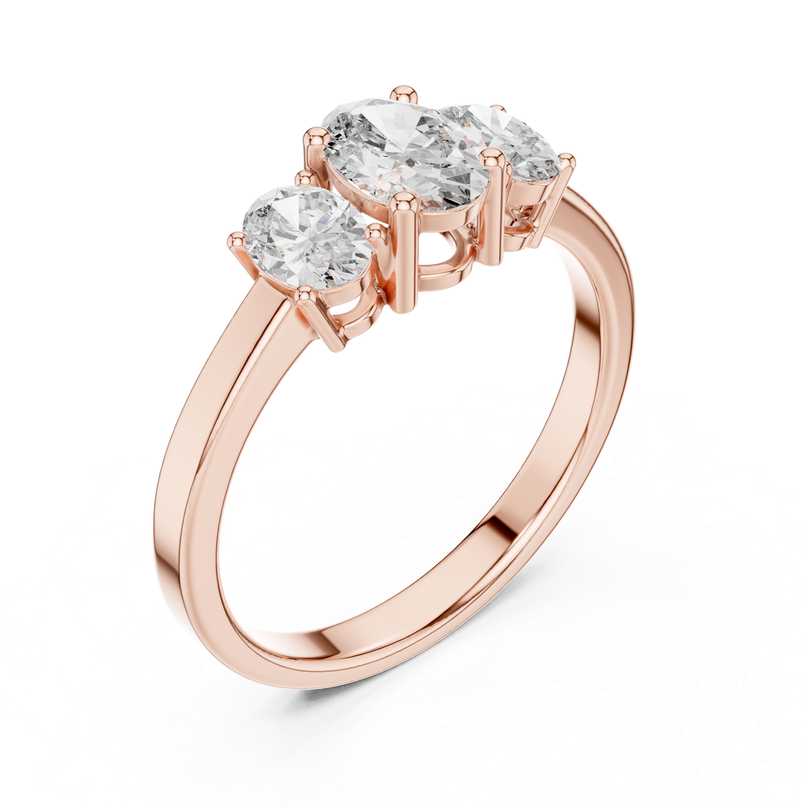 Gold Ring ALR-29, Rose Gold, view 2