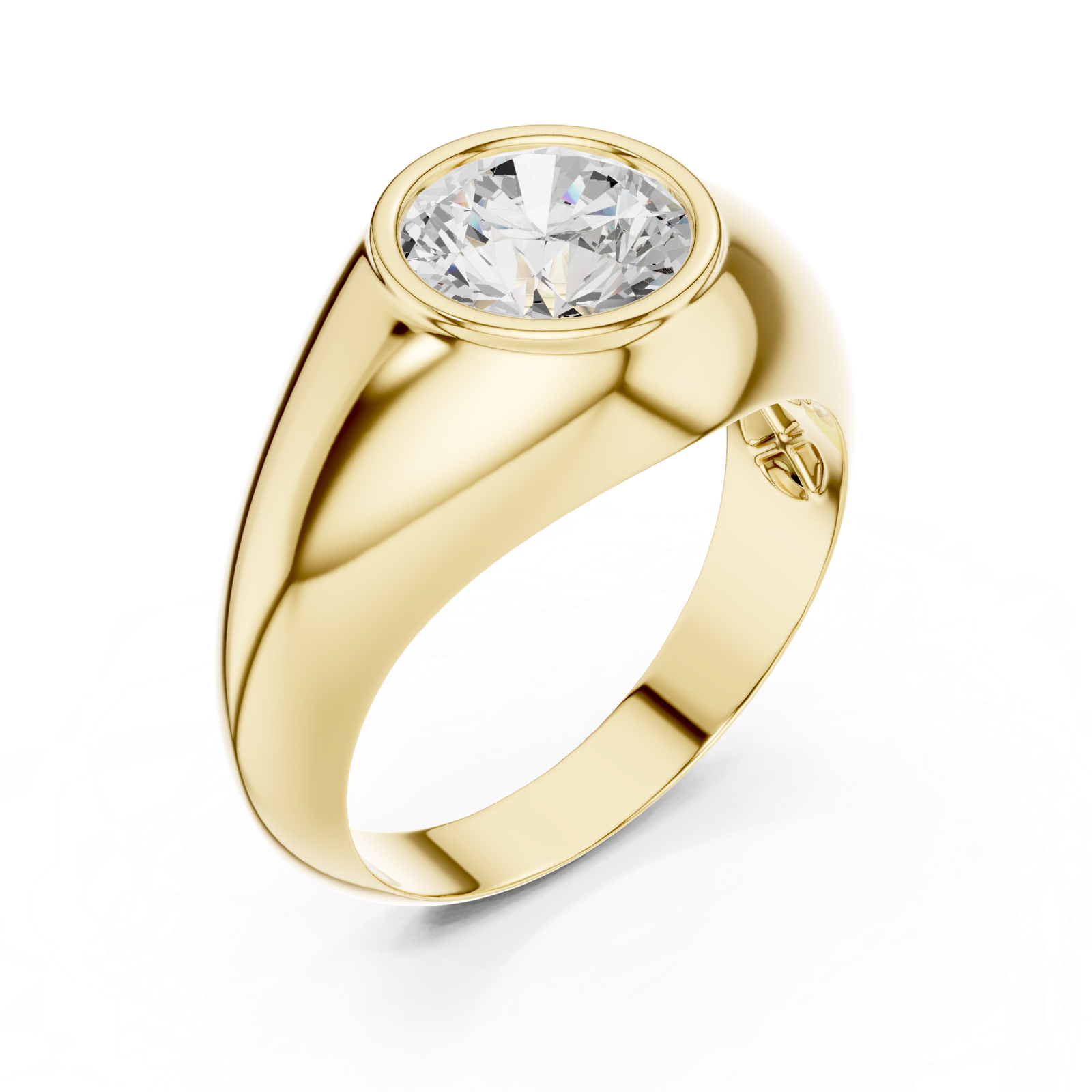 Gold Men's Ring GGR-0016, Yellow Gold, view 2
