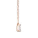 Gold Jewelry DDPO-001, Radiant center stone, Rose Gold, view 3